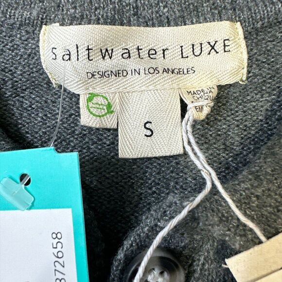 Saltwater LUXE Long Sleeve Sweater Shacket Cardigan Minimalist Classic Sz S NWT - Picture 9 of 13